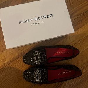 NWT Kurt Geiger tweed flats